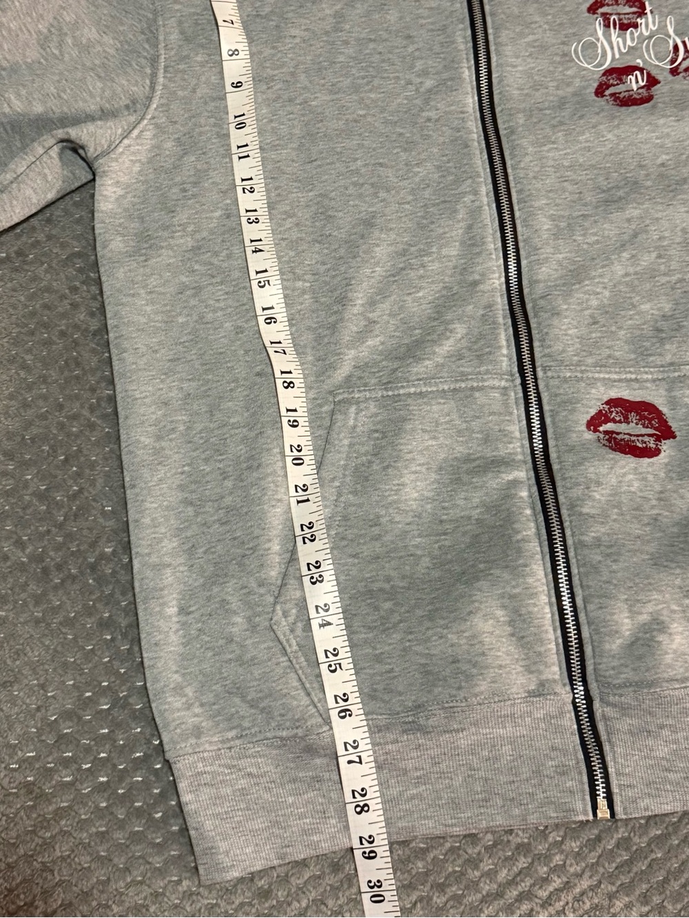 Sabrina Carpenter Short n’ Sweet Tour 2024 Zip Hoodie Gray 3XL - Picture 7 of 10